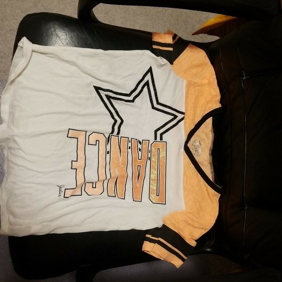 Justice Girl Size 16- Set Of 2 Glitter Dance Tops - Picture 1 of 6